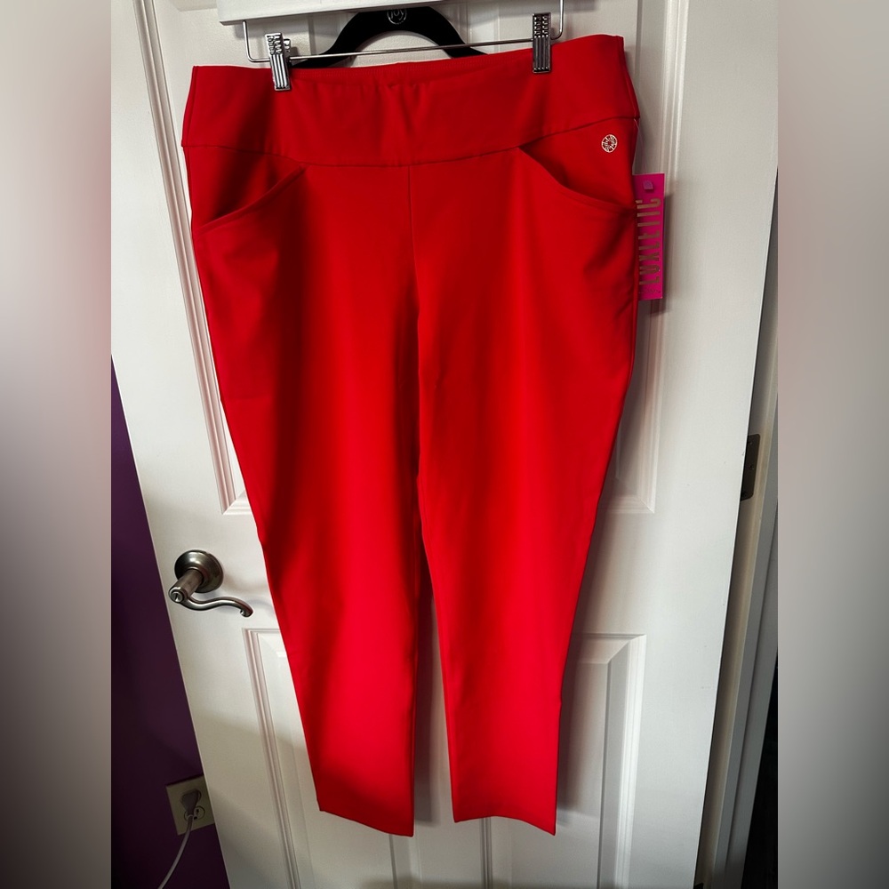 New with tags, Lily Pulitzer women’s size 14 coral athletic pants